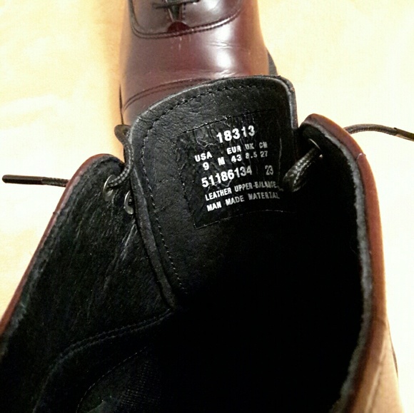 Hush Puppies Leather Oxfords ( Burgundy) J-11 - Picture 4 of 7